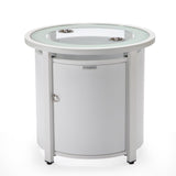 Leisuremod Walbrooke White Patio Round Tank Holder