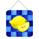 Caroline'S Treasures Lemon In Blue By Ute Nuhn Wall Or Door Hanging Prints Whw0116Ds66, 6H X 6W, Multicolor