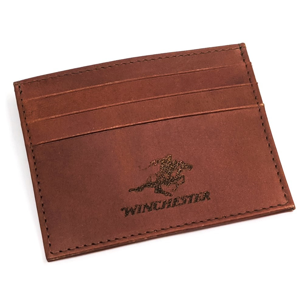 Winchester El Paso Rfid Mens Brown Wallet - Card Case - Full Grain Leather