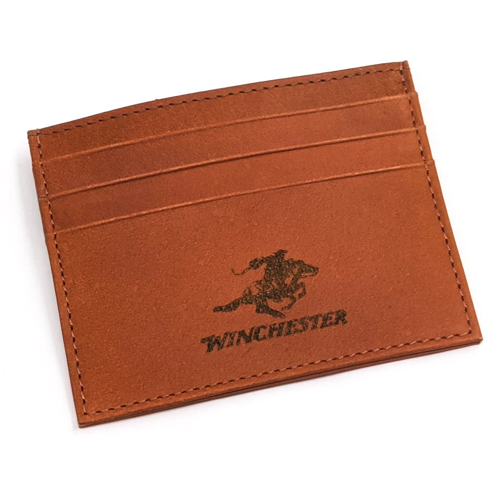 Winchester El Paso Rfid Mens Tan Wallet - Card Case - Full Grain Leather