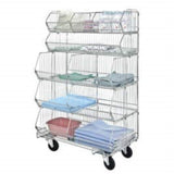 Stacking Basket System, Mobile, 36W X 20D X 60H, 80 Lbs Load Capacity Per Basket, Includes: (2) 1436Bc With Dividers, (3) 203612