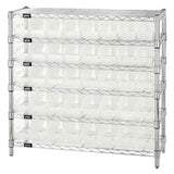 Bin Wire Shelving System, 36W X 12D X 36H Overall Size, 800 Lb. Capacity Per Shelf, Includes: (6) Wire Shelves, (4) Posts, (40)