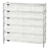 Bin Wire Shelving System, 36W X 12D X 36H Overall Size, 800 Lb. Capacity Per Shelf, Includes: (6) Wire Shelves, (4) Posts, (15)