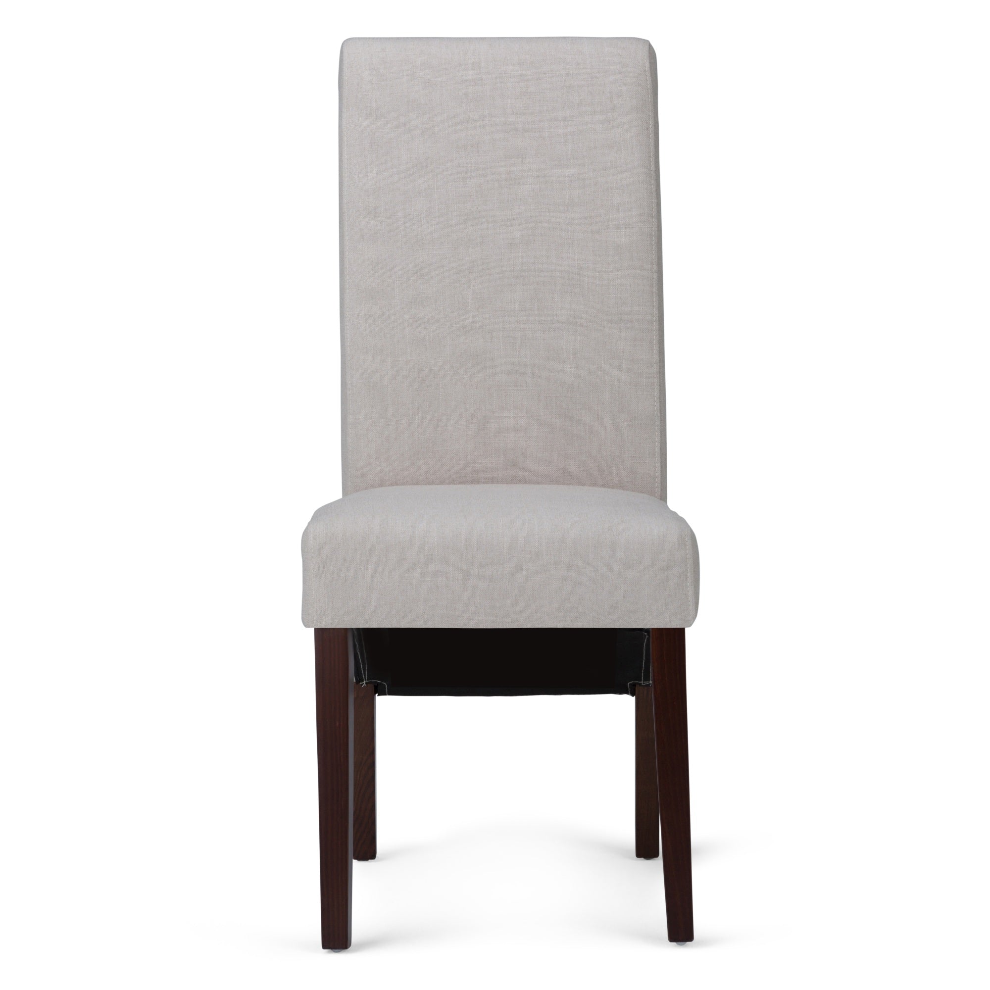 Avalon Transitional Deluxe Parson Dining Chair (Set Of 2) In Light Beige Linen Look Fabric
