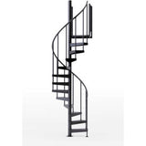 Global Industrial Condor 36H Platform 2 Rails Spiral Stair Kit 42Dia 12-5/6H Black