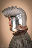 Bascinet Helmet with Visor 2mm Polished