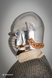 Bascinet Helmet with Visor 2.5mm Polished
