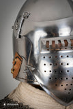 Bascinet Helmet with Visor 2.5mm Polished