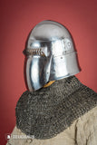 Bascinet Helmet 14th Cent. 1.6mm Polished