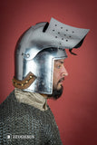 Full Visor Bascinet Helmet 2mm Polished
