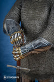 German Gauntlets 15th Cent. 1,2mm with Brass