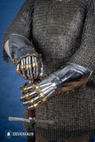 German Gauntlets 15th Cent. 1,2mm with Brass
