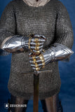 German Gauntlets 15th Cent. 1,2mm with Brass