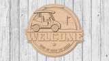Welcome Golf Cart Door Hanger - DIY Unfinished Kit - Lvl 2