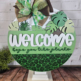 Welcome hope you like plants Door Hanger - DIY Unfinished Kit - Lvl 2