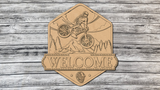 Welcome Mountain Bike Door Hanger DIY Unfinished Kit