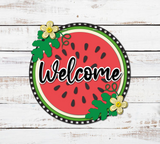 Finished - Welcome Whole Watermelon Door Hanger