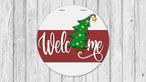 Welcome Xmas Tree Door Hanger - DIY Unfinished Kit - Lvl 1