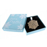 Snow Crystal Winter Greens Ornament (Bronze)