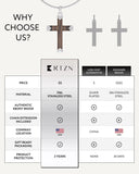 Ebony Wood Cross Pendant (Silver)