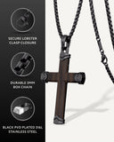 Ebony Wood Cross Pendant (Black)
