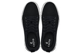 CALTO - X2322 - 2.4 Inches Taller (Black/White & Black Sole) - Lace Up Casual Sneaker - Lightweight