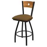 Xl 830 Voltaire 25 Swivel Counter Stool With Black Wrinkle Finish, Medium Back, And Canter Saddle Seat