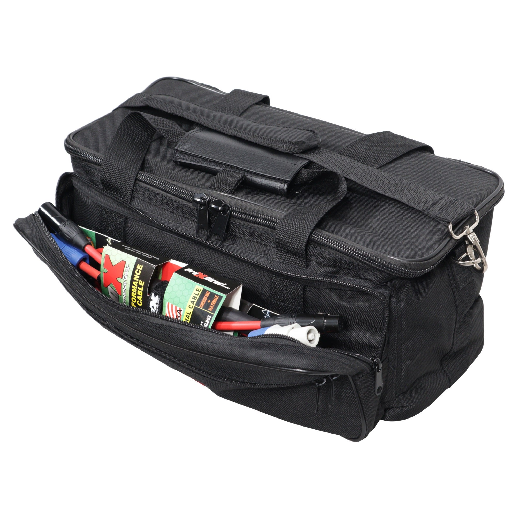 Mano Utility Carry Hand Bag Organizer With Dividers For Cables, Led Lighting, Tools, Mics, And Accessories.
