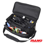 Mano Utility Carry Hand Bag Organizer With Dividers For Cables, Led Lighting, Tools, Mics, And Accessories.