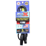 Prox Xc-Dmx03 3 Ft. Dmx Male 3-Pin To Dmx Female 3-Pin High Performance Cable