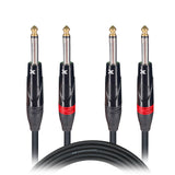 Prox Xc-Dp05 5' Ft. High Performance 1/4 Ts Male To Dual 1/4 Ts Male Unbalanced Audio Cable