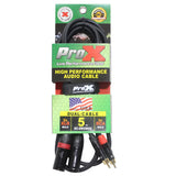Prox Xc-Drxm05 5 Ft. Unbalanced Dual Rca-M To Dual Xlr3-M High Performance Audio Cable