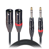Prox Xc-Dsxm03 3 Ft. Balanced Dual 1/4 Trs-M To Dual Xlr3-M High Performance Audio Cable