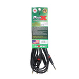 Prox Xc-Dtrs10 10 Ft. Balanced Dual 1/4 Trs-M To Dual 1/4 Trs-M High Performance Audio Cable