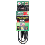 Prox Xc-Pp05 5' Ft. Unbalanced 1/4 Ts-M To 1/4 Ts-M High Performance Pro Audio Instrument Guitar Cable