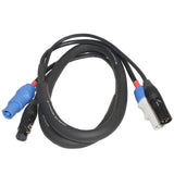 Prox Xc-Pwc14-Dmx03 3' Ft Dual 14Awg Powerkon To Dual Dmx Combo Link Jumper Cable