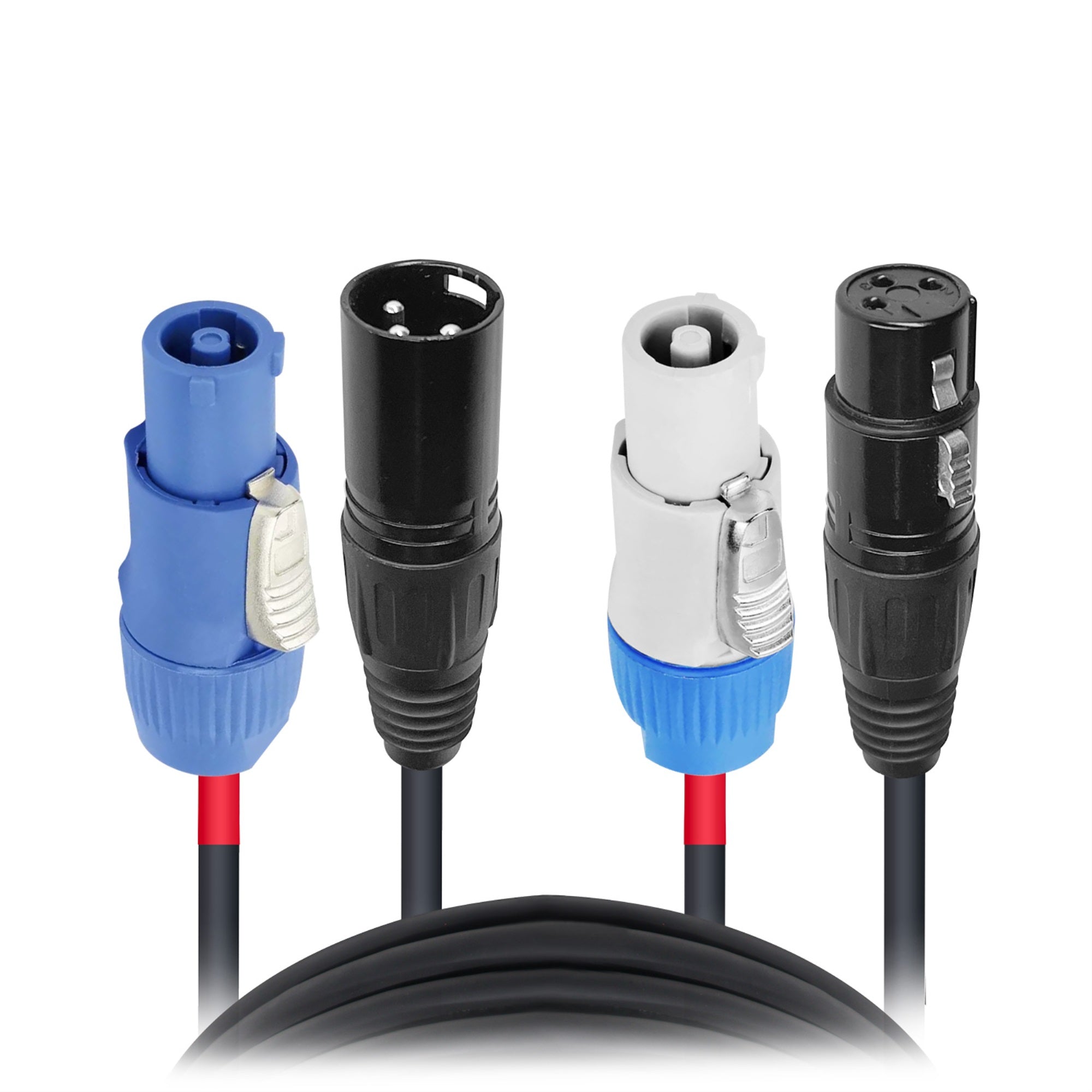 Prox Xc-Pwc14-Xlr03 3' Ft Dual 14Awg Powerkon To Xlr Combo Link Jumper Cable