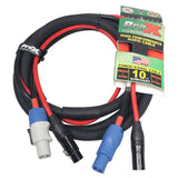Prox Xc-Pwc14-Xlr10 10' Ft Dual 14Awg Powerkon To Dual Xlr Combo Link Jumper Cable