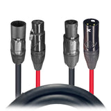 Prox Xc-Tr112-Xlr03 3' Ft Dual Powerkon To Xlr Dual Audio Combo Link Jumper Cable