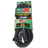 Prox Xc-Xlr25Fr 25' Ft High Performance Right-Angle Xlr-F To Xlr-M Audio Balanced Cable