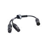 Prox Xc-Yxm 6 In. Balanced Xlr-M To Dual Xlr-F High Performance Audio Y Cable