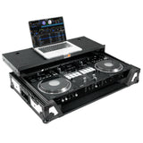 Prox Xs-Ddjrev7Wltwh Ata Flight Case For Pioneer Ddj-Rev7 Dj Controller With Laptop Shelf 1U Rack Space And Wheels - White Black