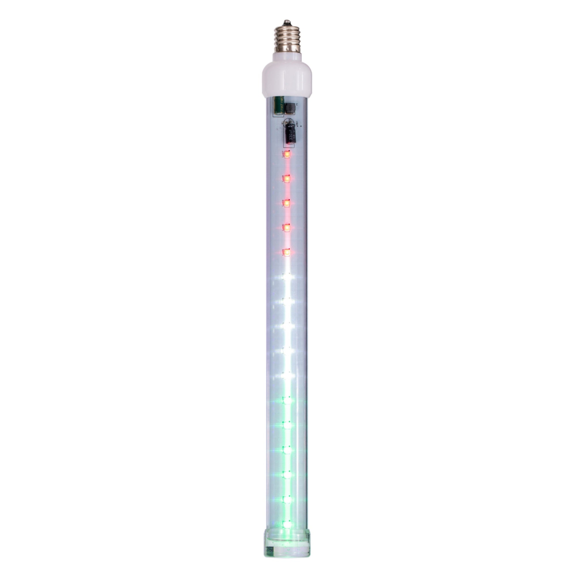 12'' Red-Wht-Grn C9 Led Snowfall Tube 5Pk