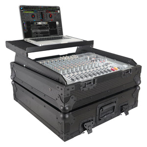 10U Top Mount 19'' Slanted Black On Black Mixer Case
