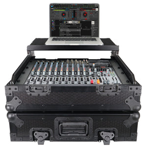10U Top Mount 19'' Slanted Black On Black Mixer Case