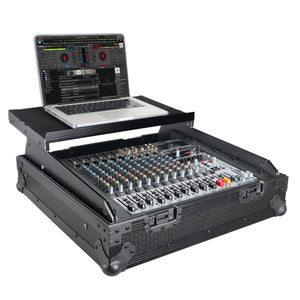 10U Top Mount 19'' Slanted Black On Black Mixer Case