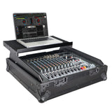 10U Top Mount 19'' Slanted Black On Black Mixer Case