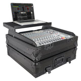 10U Top Mount 19 Slanted Black on Black Mixer Case