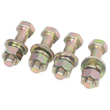 Prox Xt-Btsbx4-G8 Set Of (4) 2.5 Length Hex Short Yellow Zinc Truss Bolts Nuts Washers Grade 8 (5/8-11 X 2-1/2 Nc)