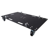 24 X 30 Inch Rolling Base Plate For Rapid Grid Modular Truss System With Locking Casters - Black Finish